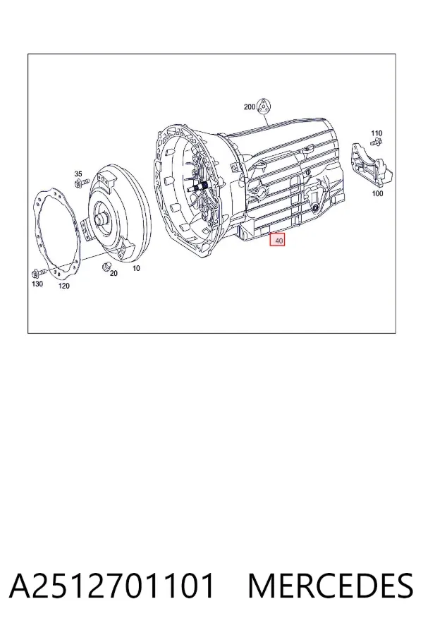Caja de cambios automática A2512701101 Mercedes