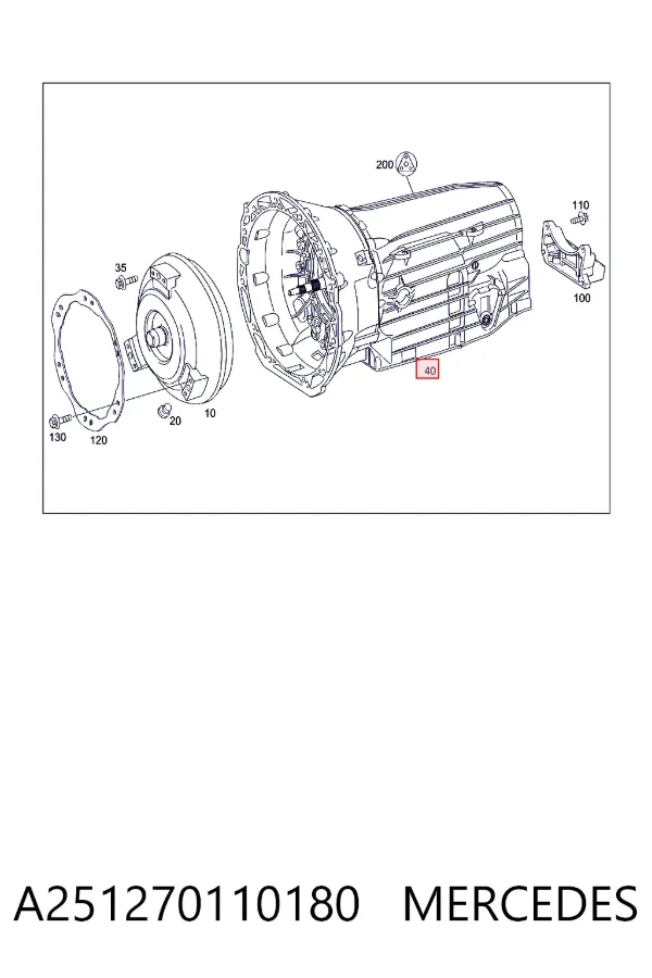 Caja de cambios automática A251270110180 Mercedes