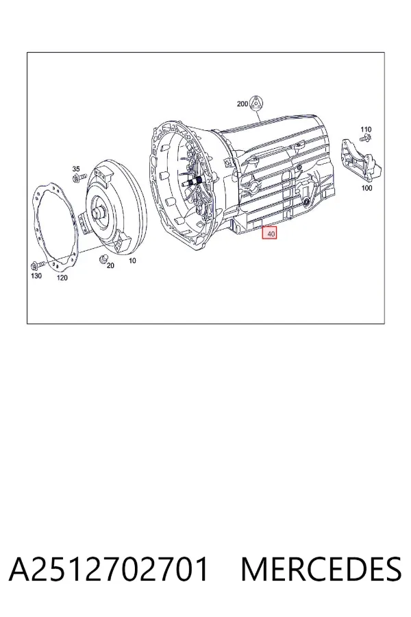 Caja de cambios automática A2512702701 Mercedes