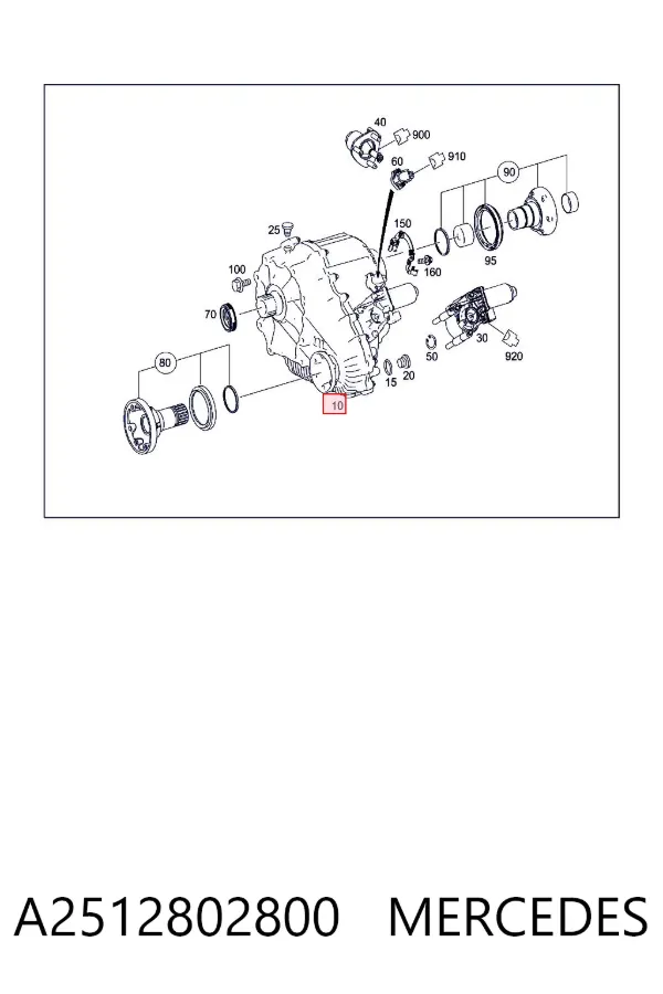 Caja de transferencia A2512802800 Mercedes