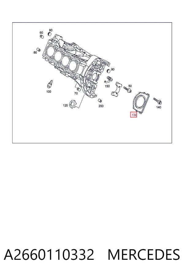 Retén de cigüeñal A2660110332 Mercedes