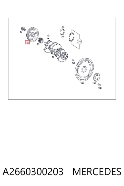 Polea del cigüeñal MERCEDES A2660300203