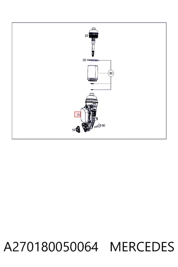 Portafiltro de aceite A270180050064 Mercedes