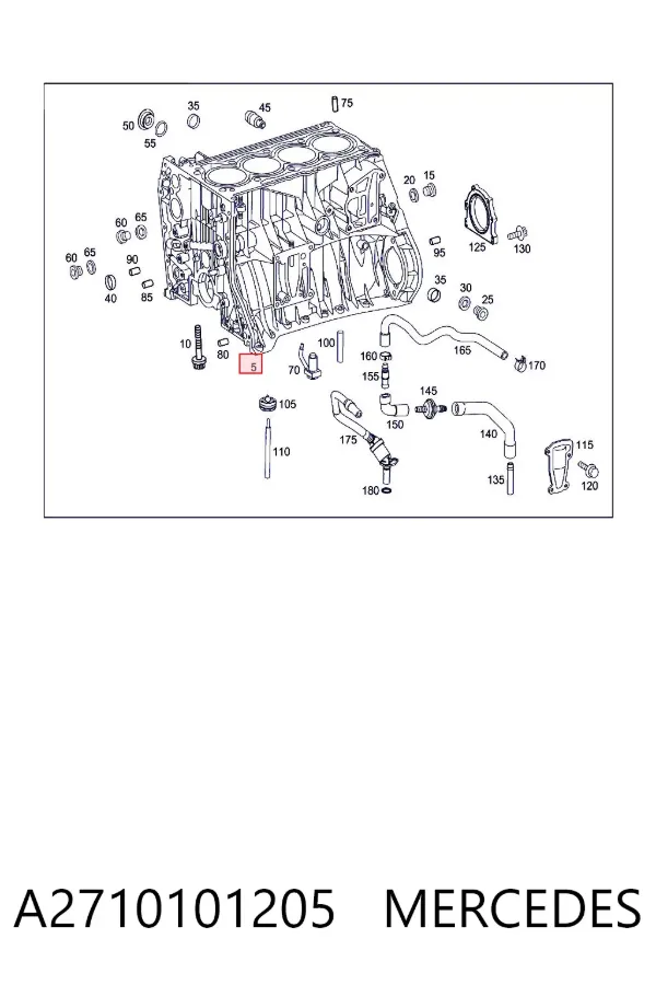Bloque de cilindros del motor A2710101205 Mercedes
