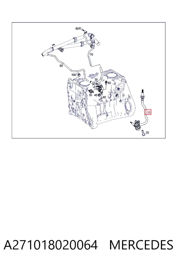 Tubo de ventilación del cárter A271018020064 Mercedes