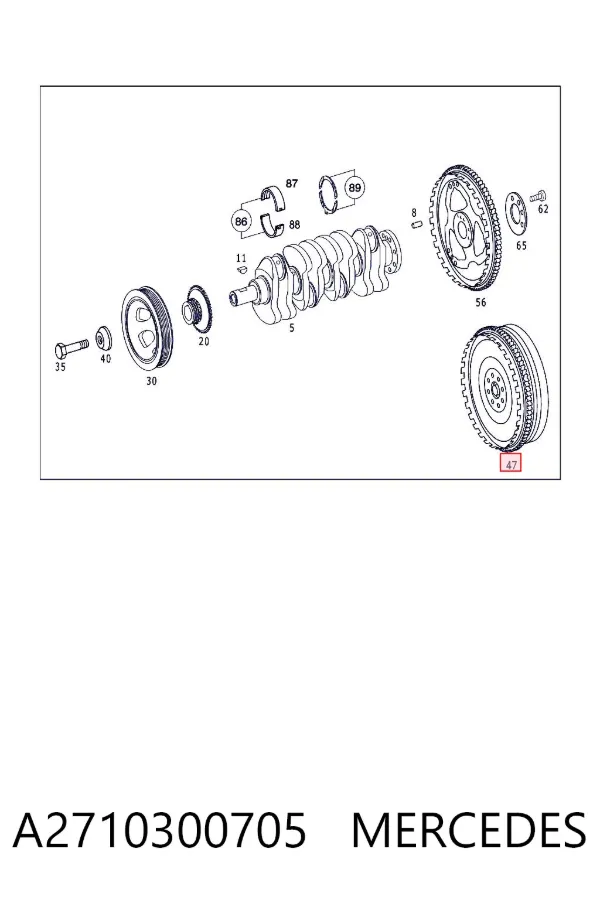 Volante motor A2710300705 Mercedes