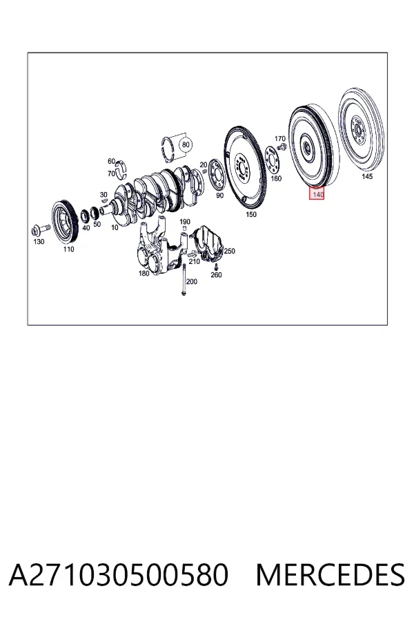 Volante motor A271030500580 Mercedes