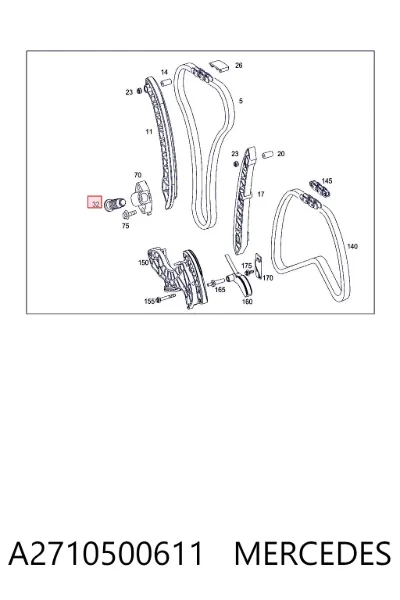 Tensor de cadena de distribución MERCEDES A2710500611