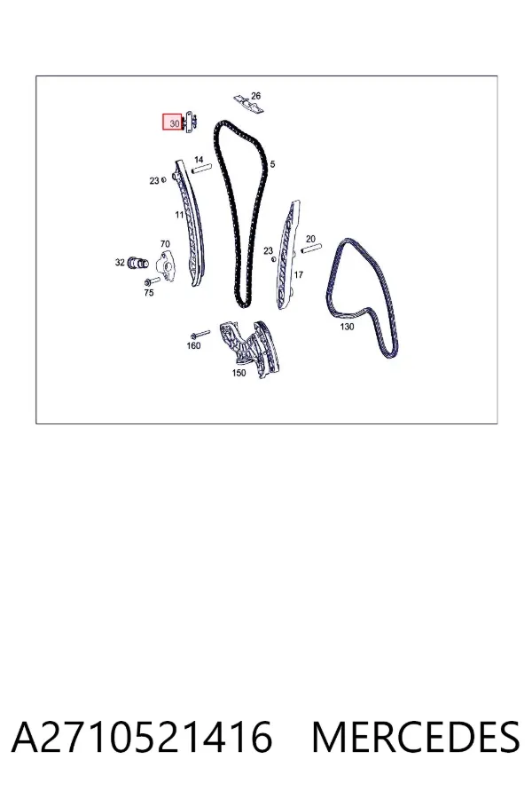 Guía de cadena de distribución A2710521416 Mercedes