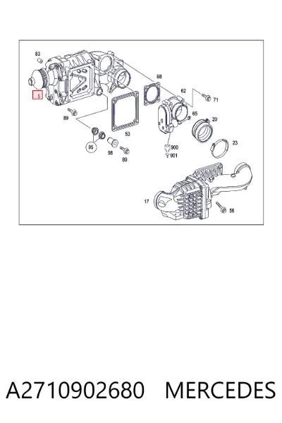 Compresor de sobrealimentación del motor MERCEDES A2710902680