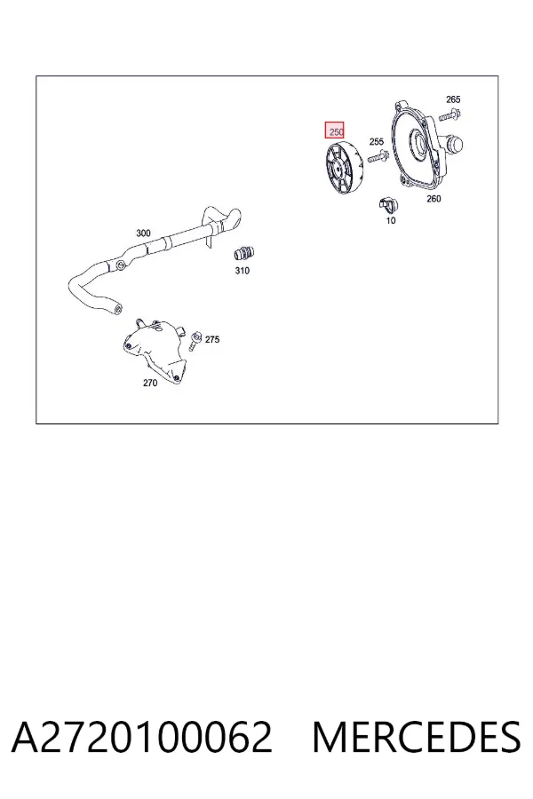 Rotor separador de aceite A2720100062 Mercedes