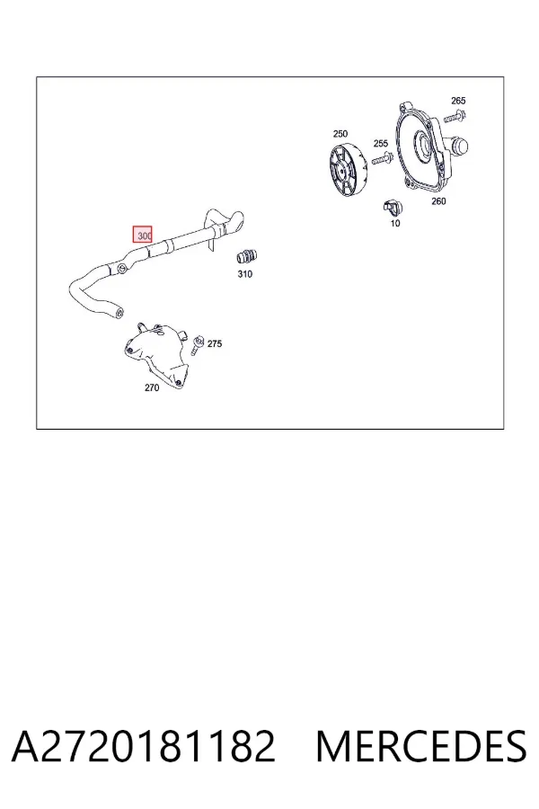 Tubo de ventilación del cárter A2720181182 Mercedes