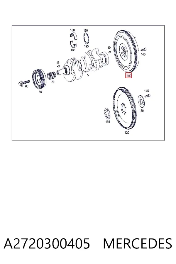 Volante motor A2720300405 Mercedes