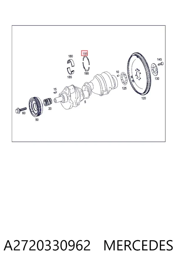 Arandela de ajuste A2720330962 Mercedes