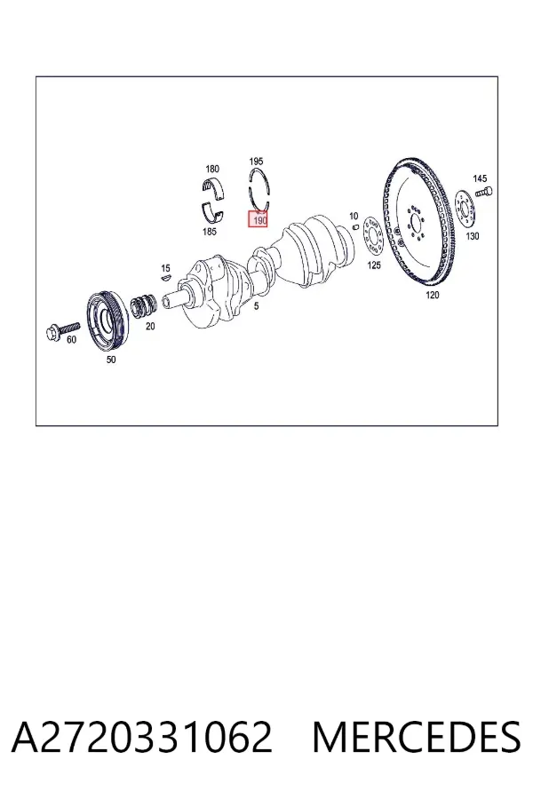 Arandela de ajuste A2720331062 Mercedes