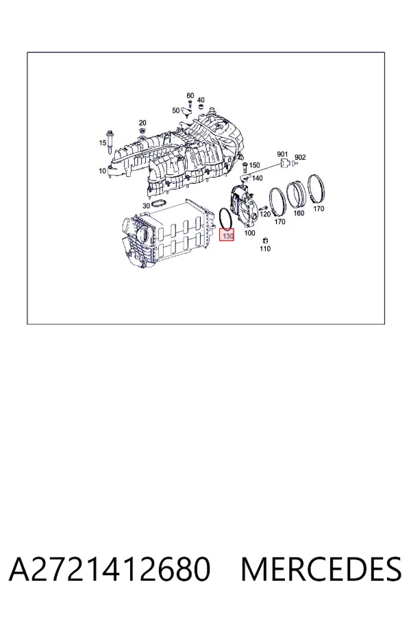 Junta cuerpo mariposa Mercedes GL X166