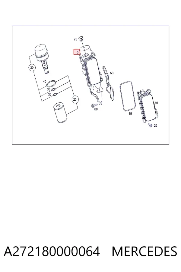 Portafiltro de aceite A272180000064 Mercedes
