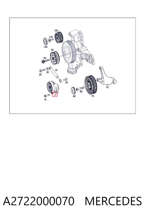 Tensor de correa poli V A2722000070 Mercedes
