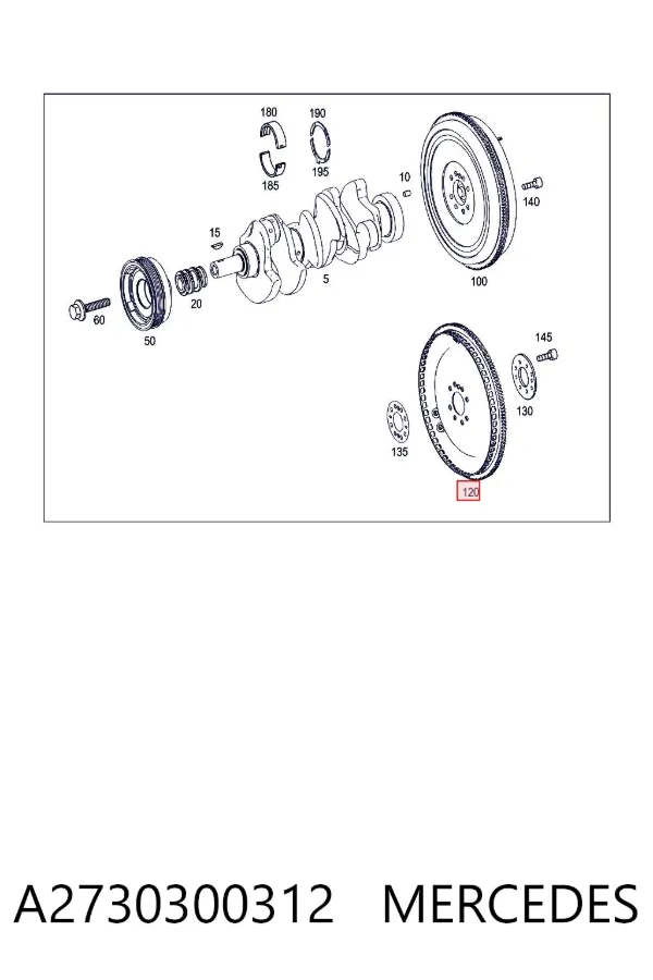 Volante motor A2730300312 Mercedes