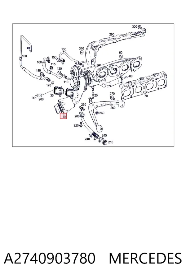Turbocompresor A2740903780 Mercedes