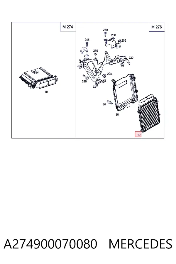 ECU A274900070080 Mercedes