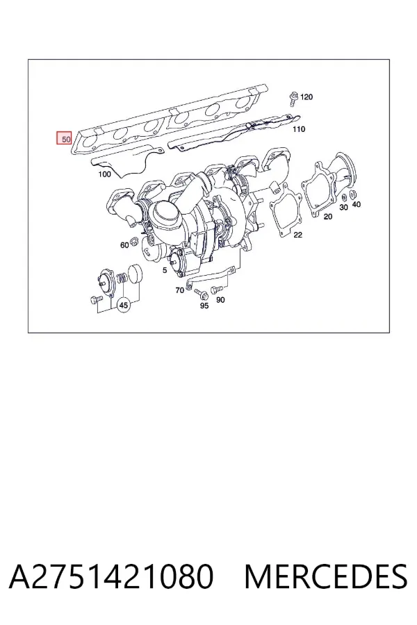 Junta colector escape Mercedes S A217