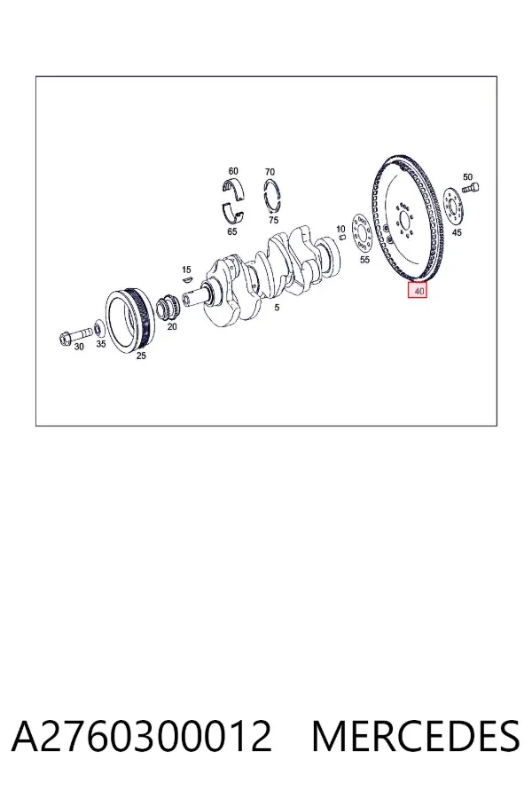 Volante motor A2760300012 Mercedes