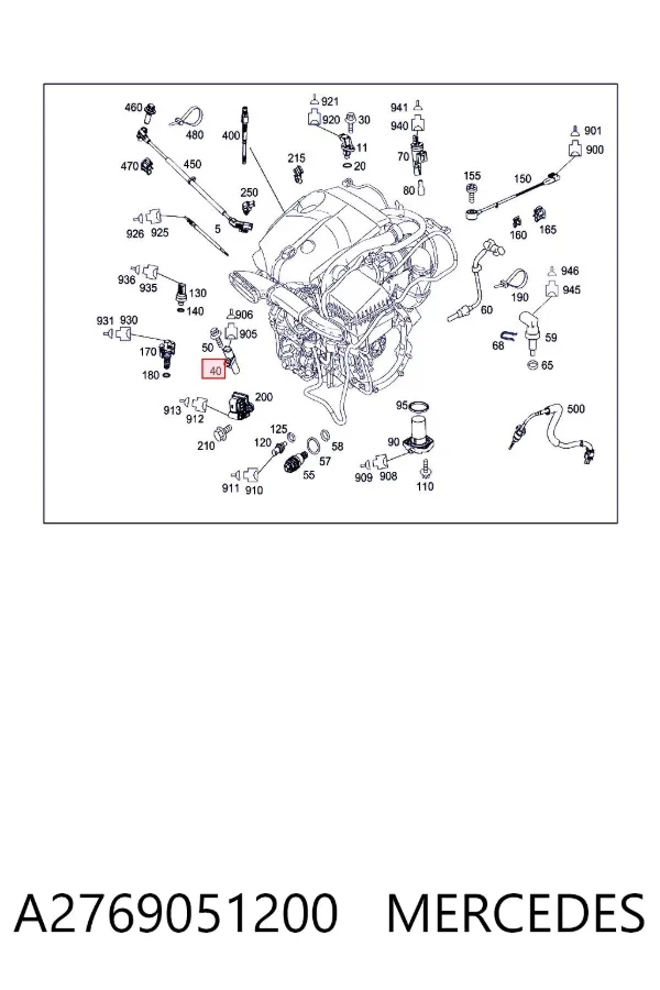 Sensor de cigüeñal A2769051200 Mercedes