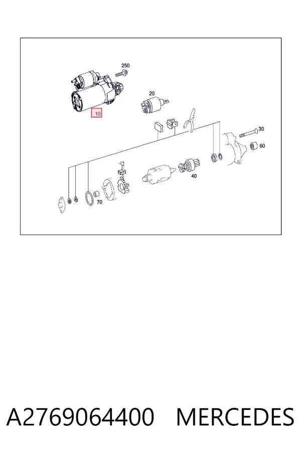 Motor de arranque A2769064400 Mercedes