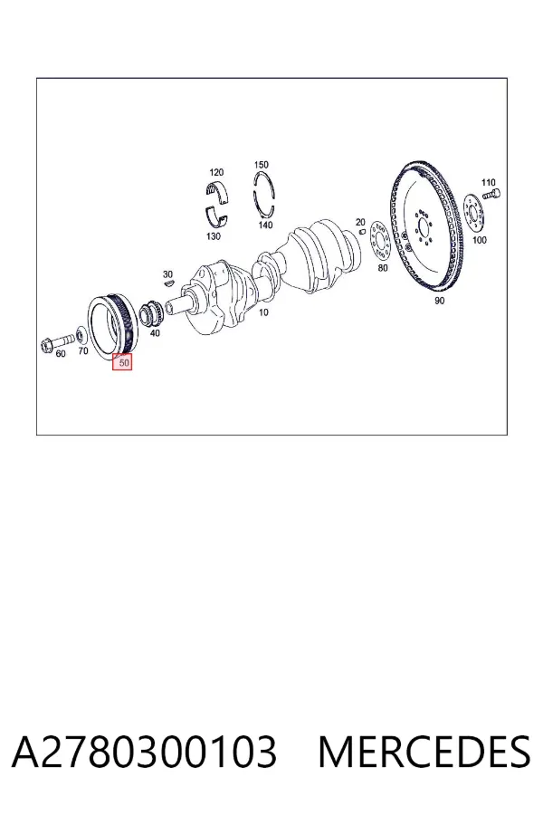 Polea de cigüeñal A2780300103 Mercedes