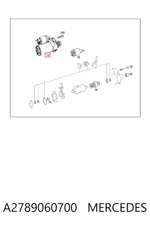 Motor de arranque A2789060700 Mercedes