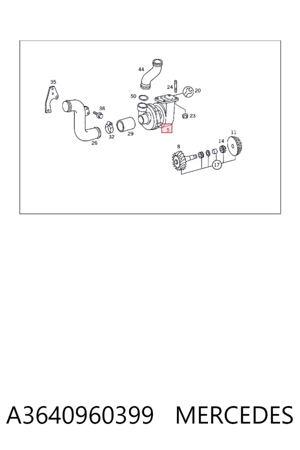 Turbocompresor A3640960399 Mercedes