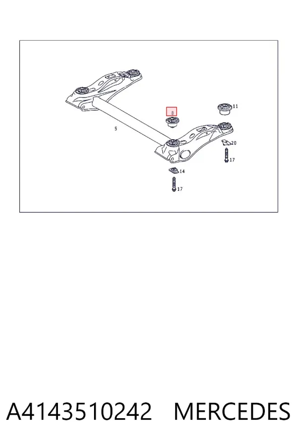 Silentblock trasero A4143510242 Mercedes
