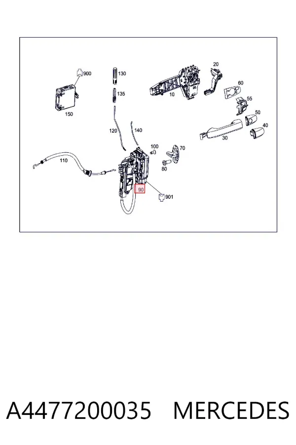 Cerradura A4477200035 Mercedes