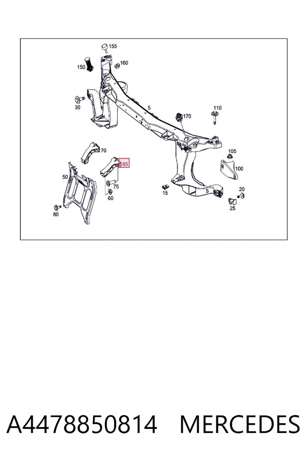 Soporte de viga delantera A4478850814 Mercedes