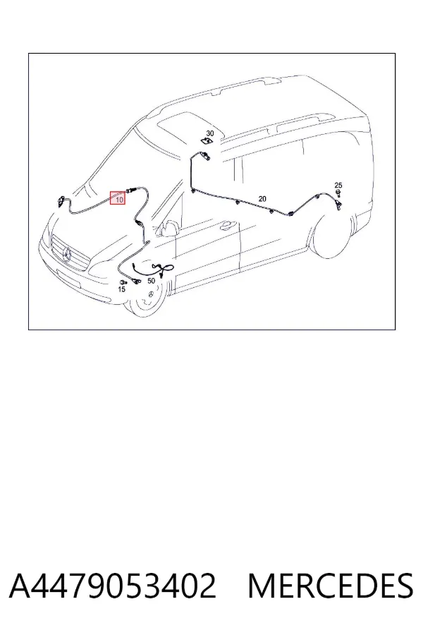 Sensor ABS delantero derecho A4479053402 Mercedes