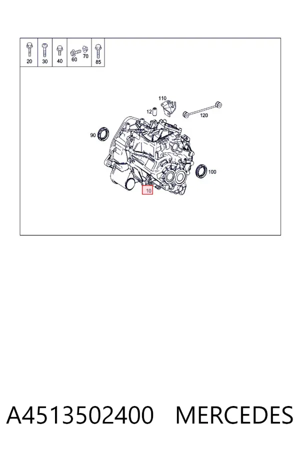Caja de transferencia A4513502400 Mercedes