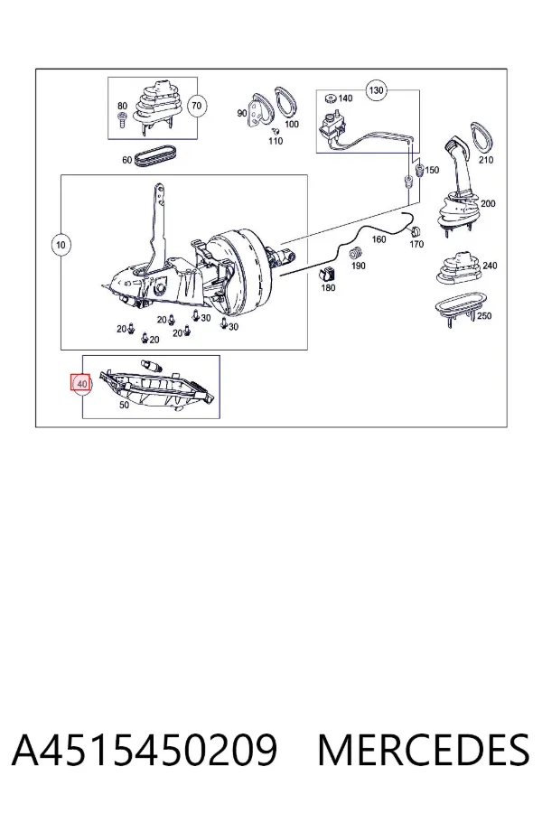 Interruptor de luz de freno A4515450209 Mercedes