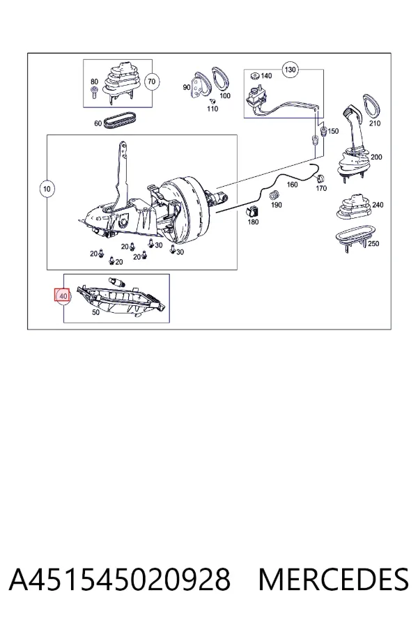 Interruptor de luz de freno A451545020928 Mercedes