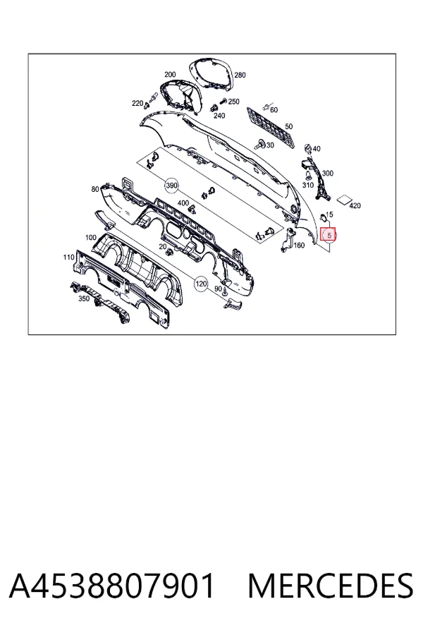 Parachoques trasero A4538807901 Mercedes