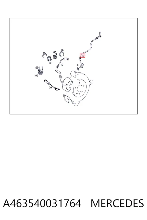 Sensor ABS A463540031764 Mercedes