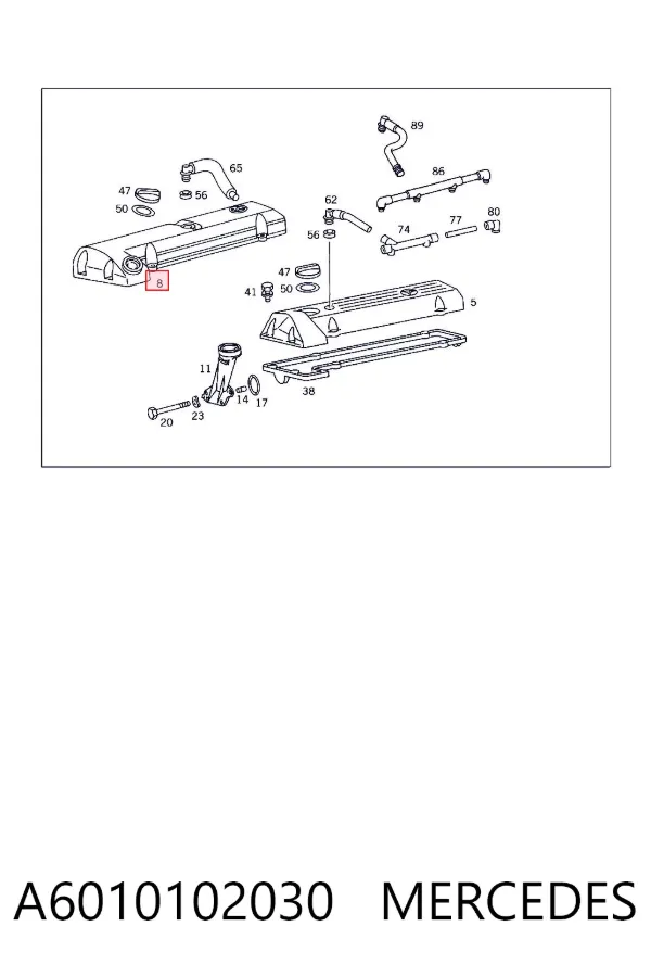 Tapa de balancines A6010102030 Mercedes