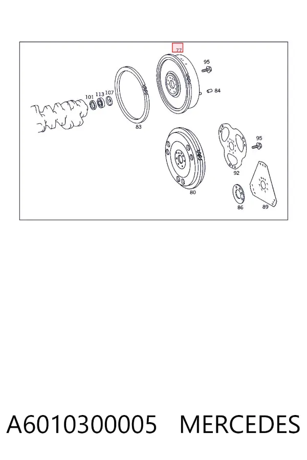 Volante motor A6010300005 Mercedes