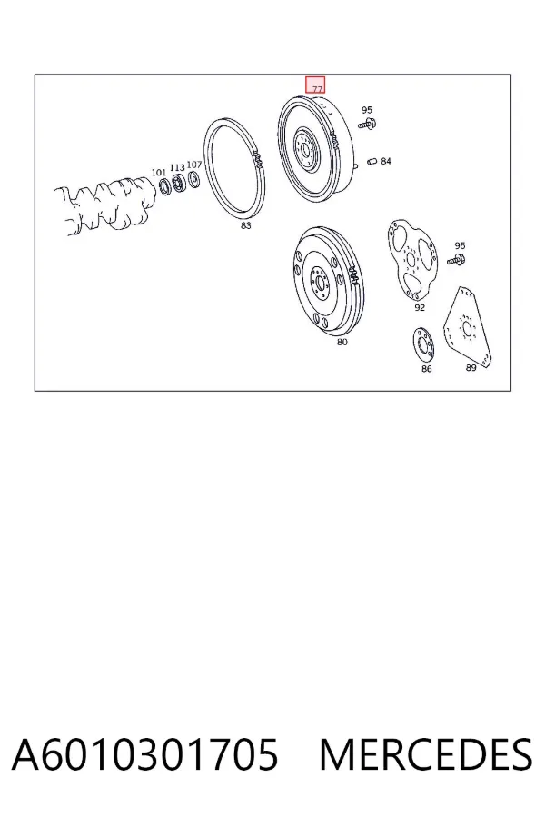 Volante motor A6010301705 Mercedes