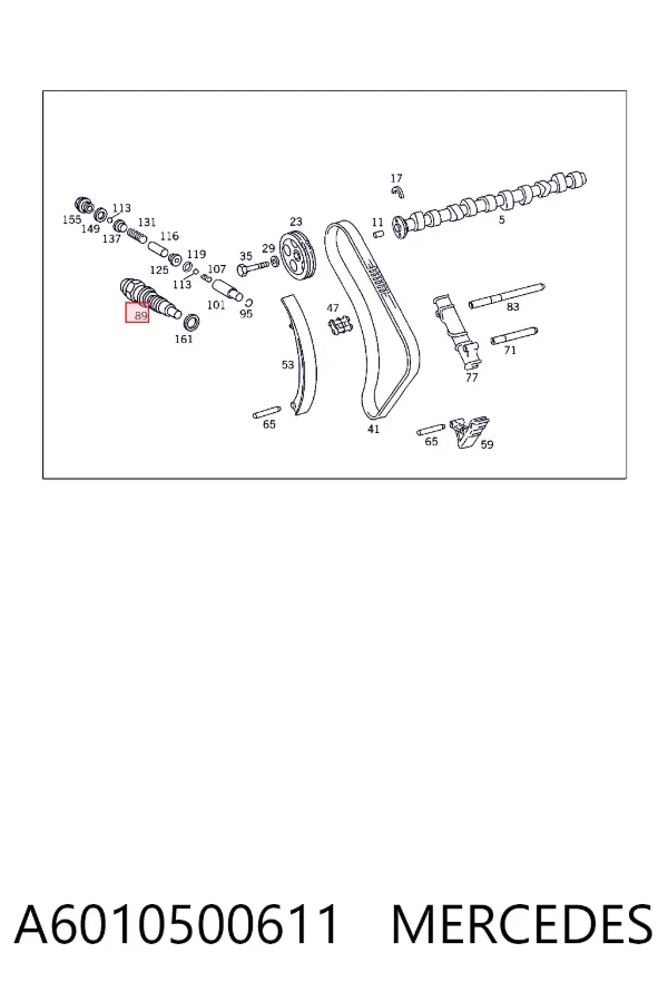 Tensor de cadena de distribución A6010500611 Mercedes