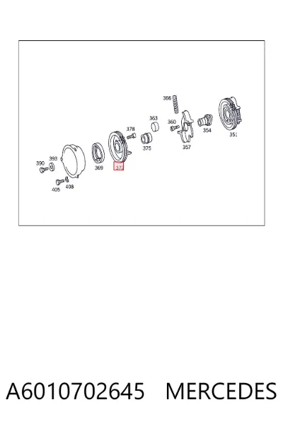 Avance automático de inyección de combustible MERCEDES A6010702645