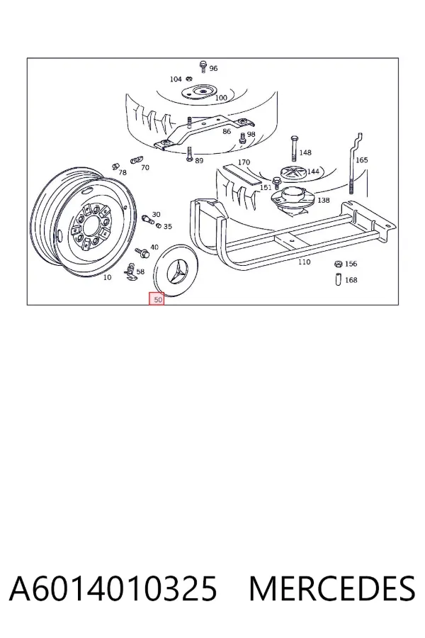 Tapacubos A6014010325 Mercedes