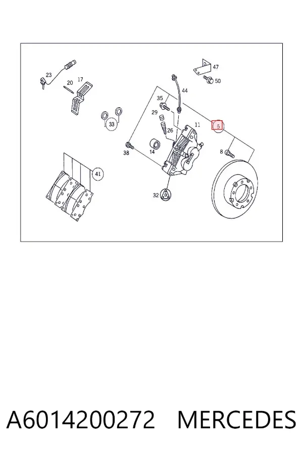 Disco de freno A6014200272 Mercedes