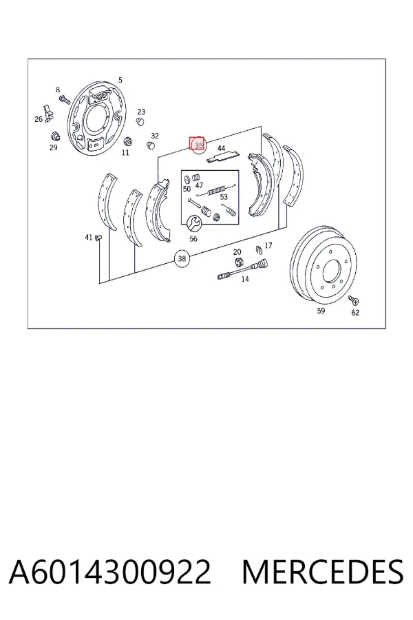 Zapatas de freno A6014300922 Mercedes
