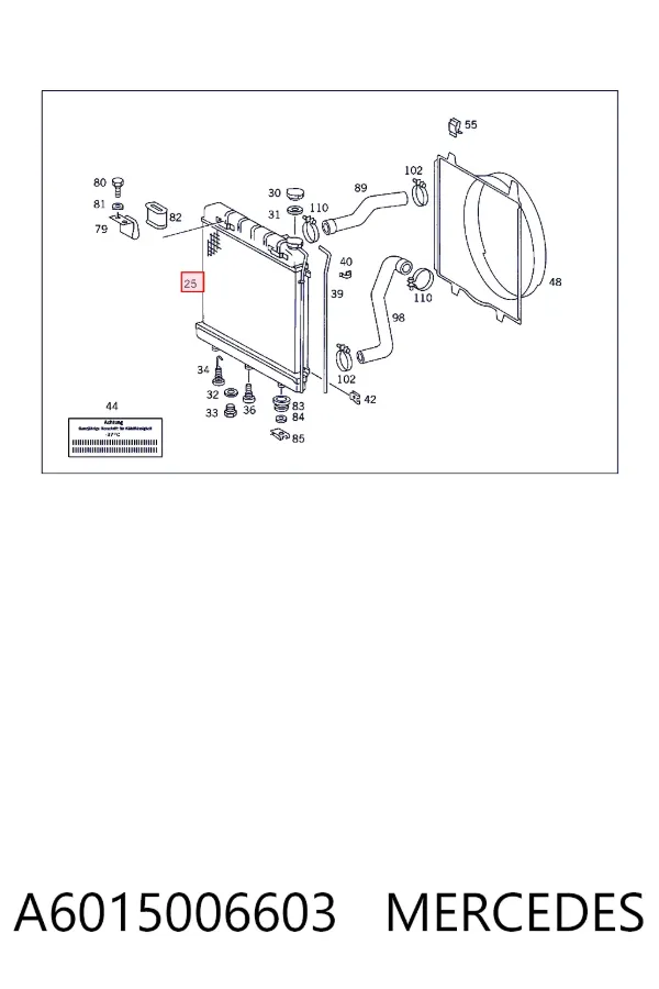 Radiador A6015006603 Mercedes